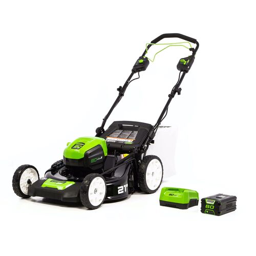 80V 21″ Cordless Battery 3-in-1 Self-Propelled Lawn Mower w/ 4.0Ah Battery & Charger
